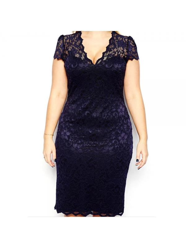 Womens Clothing Dresses Cocktail and party dresses Clarisse V-neck Sheath Cocktail Dress in Navy Blue 