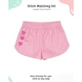 thumbnail image 3 of Disney Stitch Girls Baseball Jersey & Shorts Outfit Set, Lilo Stitch Graphic Clothes, 2-Piece (Pink, 4), 3 of 5