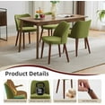 thumbnail image 3 of OUTGOODS Set of 4/6 Modern Dining Chairs, Linen Upholstered, Wood Legs, 3 of 8