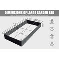 thumbnail image 2 of Tcbosik 8x4x1ft Galvanized Raised Garden Bed, Outdoor Planter Box, Metal Planting Bed for Vegetables Flowers Herb, Gray, 2 of 8