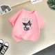 thumbnail image 3 of Camiseta de verano con dibujos animados para niños y niñas, camiseta Kulomi con estampado creativo, informal, estilo urbano, Y2K, transpirable, con cuello redondo para niños y niñas, 3 of 5
