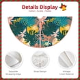 thumbnail image 4 of Daiia Hawaiian Style Drawing Merry Christmas Tree Skirt , Xmas Large Lace-up Tree Skirt, Santa Snowflakes Rustic Home Decorations New Year Party Farmhouse Decor-48", 4 of 7