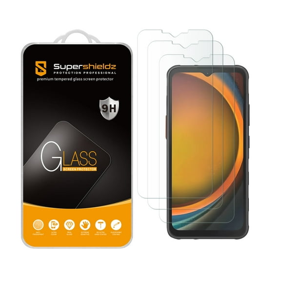 (3 Pack) Supershieldz Designed for Samsung Galaxy Xcover 7 and Xcover 7 Pro Tempered Glass Screen Protector, Anti Scratch, Bubble Free