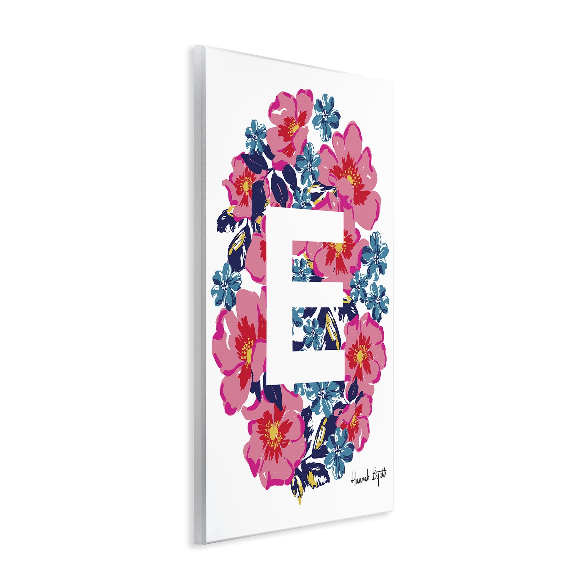 Stupell Industries Floral Bloom Letter E Botanical & Floral Painting Unframed Art Print Wall Art, 10 x 15