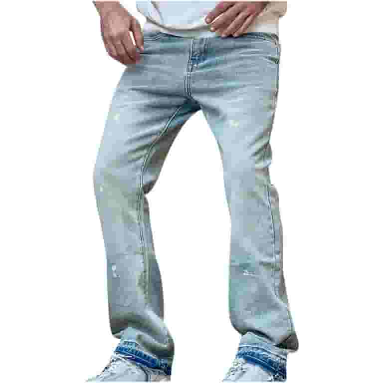 Virmaxy Pants For Men Punk Style Straight Leg Pants Zip Virmaxy Pants For Men Punk Style Straight Leg Pants Zip