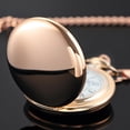 thumbnail image 5 of Minzimin Smooth Pocket Watch Alloy Steel Quartz Roman/Arabic Numerals with 37cm Chain for Father's Day Xmas Best Gifts, 5 of 7