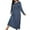 Blue, variant on Oksale Dot Print Nightgowns for Women Plus Size Crewneck Pajama Dress Cozy Long Sleeve Sleepwear Ultra Soft Maxi Sleep Dress for Home Navy M