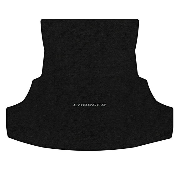 Lloyd Mats LogoMat Custom-Fit Carpet Trunk Mat for 2011-2012 Dodge Charger, Charcoal