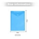 thumbnail image 2 of Bolsa de archivo adhesiva vertical Desiderio de 12 piezas, material de oficina, bolsa de archivo adhesiva, bolsa de información de plástico transparente de color simple, azul, 2 of 5