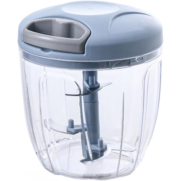 Hand Pull Food Chopper from BPA-Free Plastic for Vegetables, Manual Garlic Mincer