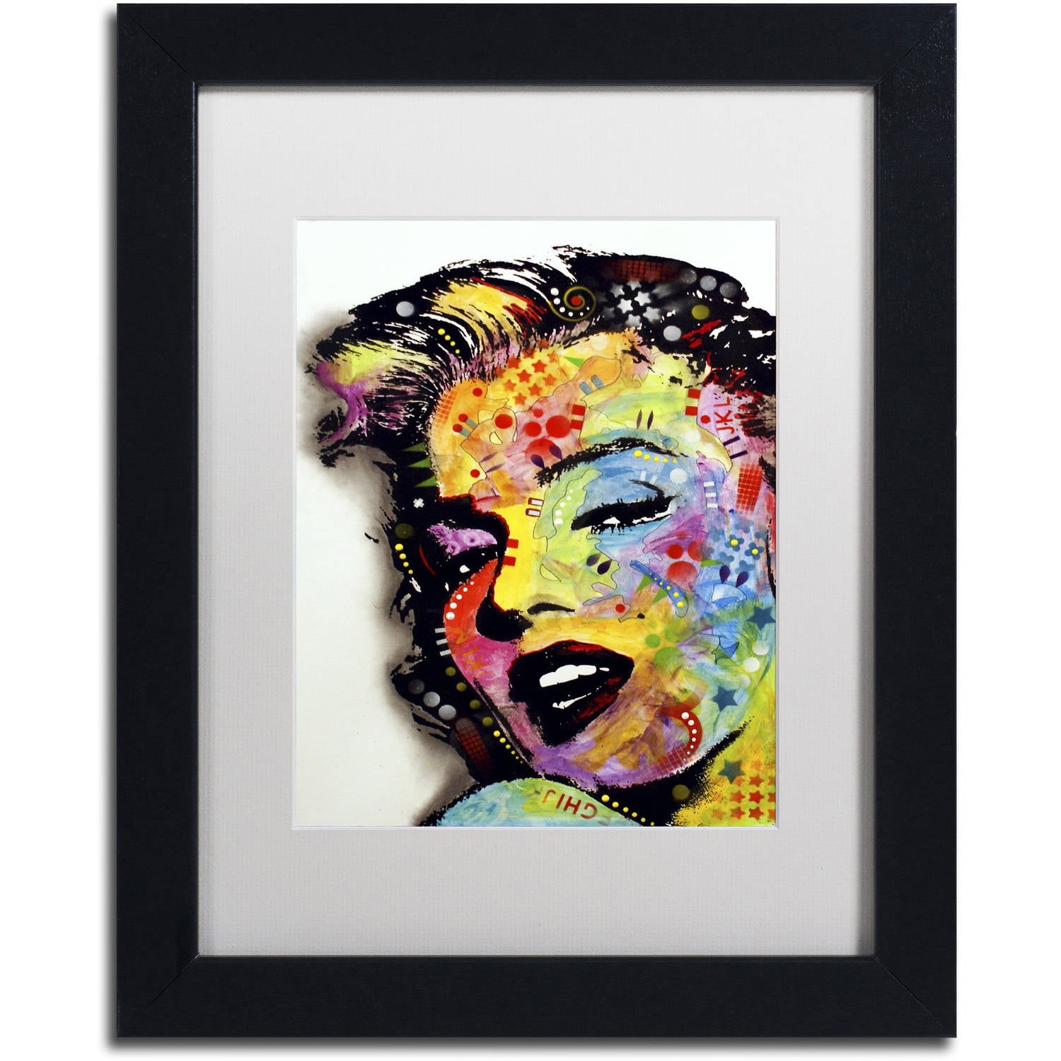 Max and Maggie Artwork DawgArt in White Matte and Black Frame 11 by 11-Inch 