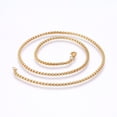 thumbnail image 1 of 304 Stainless Steel Box Chain Necklaces with Lobster Claw Clasps Golden 17.7 inch(45cm) 2mm, 1 of 2