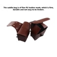 thumbnail image 3 of Riwesomey 1 par de bolsas de cuero PU para sillín de motocicleta, portátil, desmontable, impermeable, Color sólido, almacenamiento elegante, bolsa para Accesorios para motos Marrón Riwesomey VI016886-02, 3 of 6
