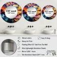 thumbnail image 4 of Designart "Leaves Of Luminous Colors" Leaves Multicolor Large Round Mirror - Round Bedroom Mirror Wall Decor - Traditional Round Printed Mirror - 23" x 23", 4 of 6