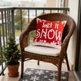 thumbnail image 4 of PEONAVET Polyester Pillowcase Christmas Pillowcase Christmas Tree and Christmas Snowflake Embroidery Pillowcase About 18 X 18 Inches Suitable for Christmas Decoration Home Decoration, 4 of 6