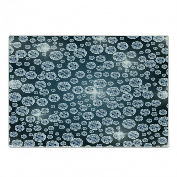 Diamond Cutting Board, Diamonds Backdrop Carbon Atoms in Cubic Structure Superlative Physical Objects Art, Decorative Tempered Glass Cutting and Serving Board, Small Size, Grey Dark, by Ambesonne