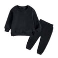 thumbnail image 4 of LvhaoGJOB Little Kids Boys Sweatshirt and Jogger Pants Outfit Set, Black - fleece fabric, 4 of 7