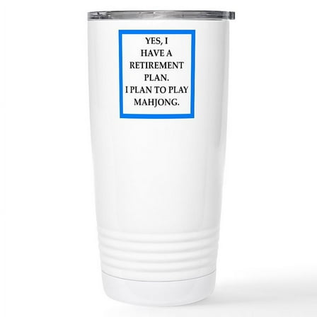CafePress - Mahjong Travel Mug - Insulated Stainless Steel Travel Tumbler 20 oz.