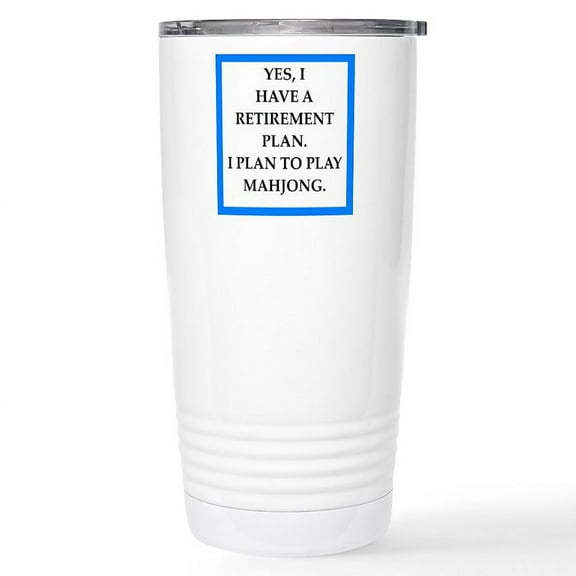CafePress - Mahjong Travel Mug - Insulated Stainless Steel Travel Tumbler 20 oz.