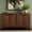 Walnut, variant on Teamson Home Hatteras Modern 4-Door Sideboard with Natural Rattan Doors & Adjustable Shelf, Solid Wood Frame