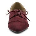 thumbnail image 3 of Ollio Women's Shoes Faux Suede Flat Pointed Toe Oxford F1300, 3 of 6