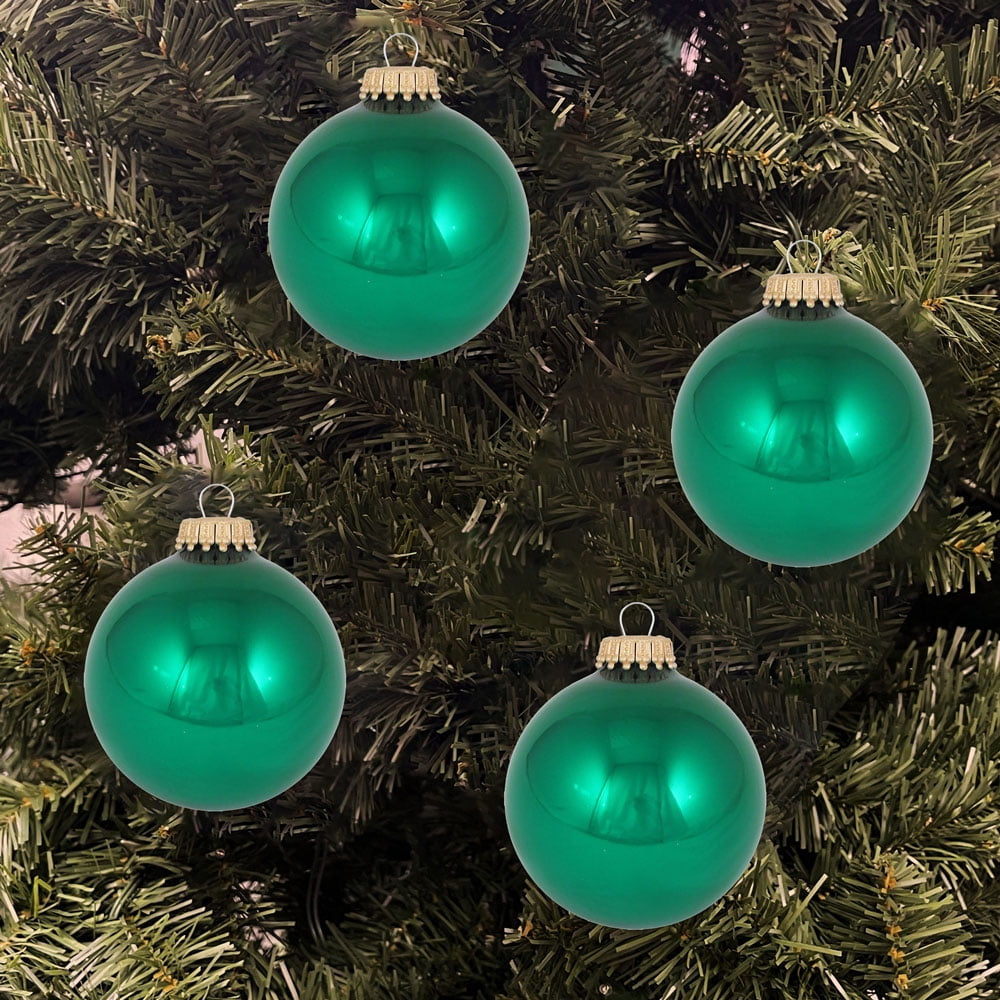 7-10 Shiny Light Green Ball Ornaments  Christmas Decorations – Seasons  By Rosalba
