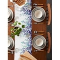 thumbnail image 2 of Watercolor Eucalyptus Table Runner 72 Inches, Spring Leaves Vintage Farmhouse Bed Runner Dresser Scarves Tabletop for Indoor Outdoor Parties/Ceremony/Banquet, 16" x 72", 2 of 8