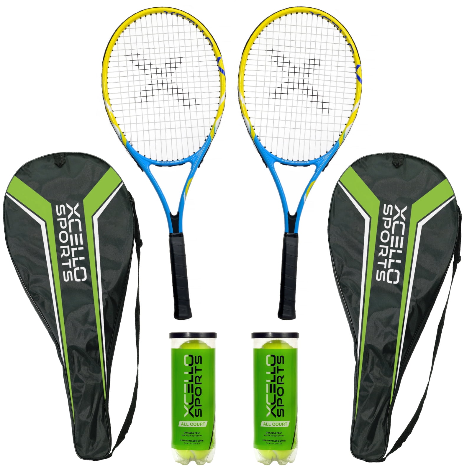New 2 Player Tennis Set 2 Aluminium Rackets And 2 Tennis Balls 