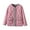 Pink, variant on Fartey Winter Coat for Women Plus Size Lightweight Quilted Jacket Loose Casual Long Sleeve Crew Neck Button Up Padded Coats Fashion Colorblock Outwear with Pockets