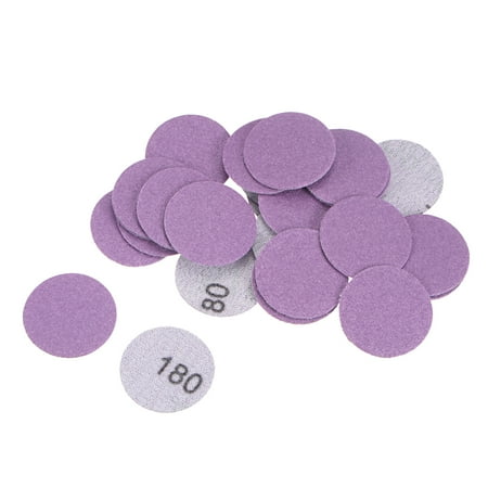 

25 Pack 1-Inch Purple Sanding Discs 180 Grits Hook & Loop Professional Aluminum Oxide Sandpaper Mini Size
