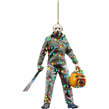 

DIY horror movie character pendant pendant decoration 2022 latest LED light group flat decoration car rearview mirror pendant crafts collection party supplies
