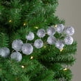 thumbnail image 3 of Northlight 32" Silver Glitter Frosted Pom Pom Snowball Artificial Christmas Spray, 3 of 3