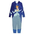 thumbnail image 3 of Cinderella Kids Hooded Jumpsuit Union Suit Onesie One Piece Blanket for Boys Girls, 3 of 7