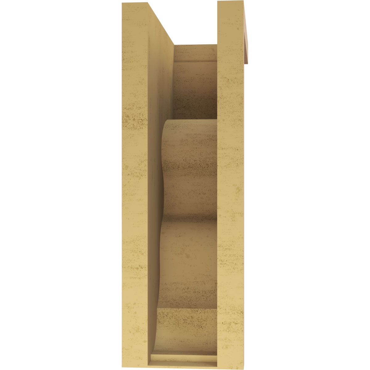 7"W x 14"D x 21"H Classic Highland Rough Cedar Woodgrain TimberThane Corbel, Primed Tan