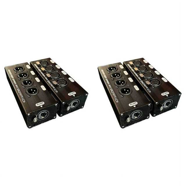 2 Paires Câble d'Extension Audio et Réseau 4 Canaux 3 Broches XLR, DMX512 Amplificateur de Signal Réseau 1 Mâle + 1 Femelle