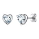 thumbnail image 1 of Mujer adulta 925 plata esterlina corazón piedra natal Stud pendientes cumpleaños regalo de San Valentín Suplight Jewelry  exquisita, 1 of 2
