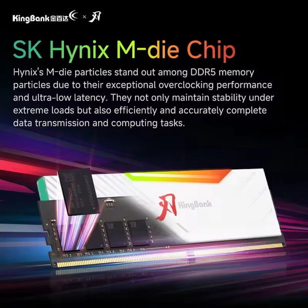 KingBank DDR5 RGB RAM 24GB(24GBX1)/48GB(24GBX2) 8000MHz 8400MHz