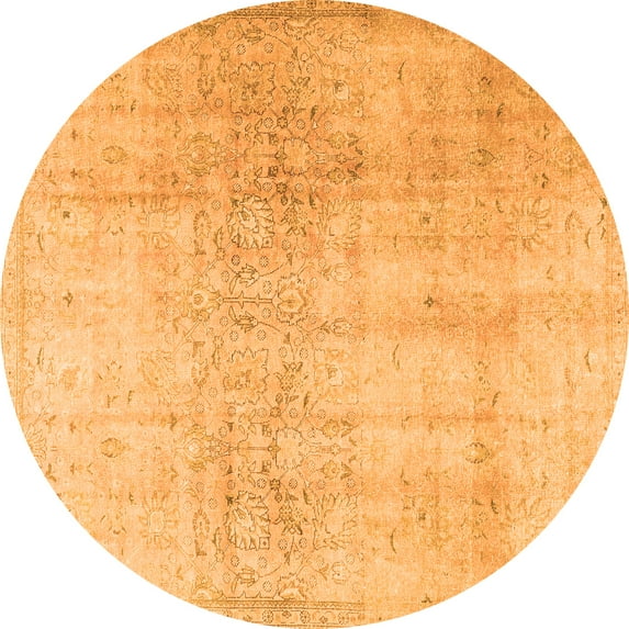 Ahgly Company Indoor Round Persian Orange Traditional Area Rugs, 4' Round