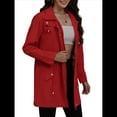 thumbnail image 1 of Chaqueta Impermeable para Mujer, Impermeable, con Capucha, Ligera, Plegable y Cortavientos Rojo L, 1 of 10