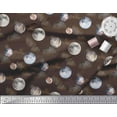 thumbnail image 2 of Soimoi Brown Cotton Cambric Fabric Planet Galaxy Fabric Prints By Yard 58 Inch Wide, 2 of 3