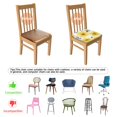 thumbnail image 5 of Pioneer Flower Seat Covers for Dining Room Chairs Set Of 6,Stretch Printed Washable Chair Seat Cover with Elastic Ties and Button,Removable Waterproof Couch Cushion Covers, 5 of 6