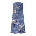 thumbnail image 4 of Drovellove Vintage Floral Print Cotton Linen Shift Mini Summer Dresses for Women, Scoop Neck Sleeveless Loose Flowy Pocket Vacation Beach Coverup, 4 of 5