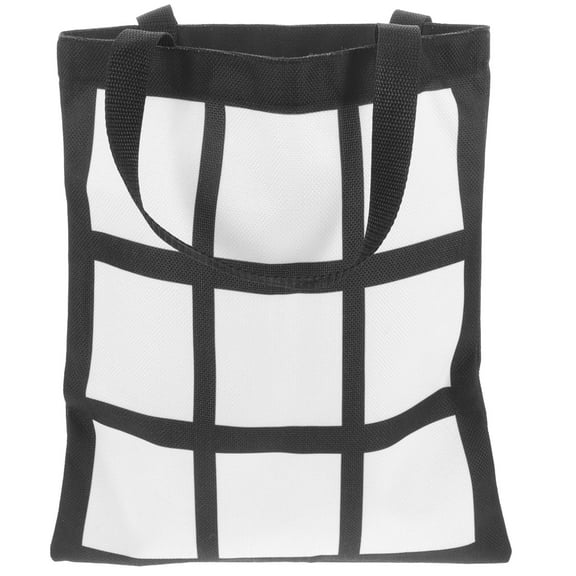OFFIGAM Black Sublimation Tote Bag with Handles, Perfect for Wedding Favors, Bags, and