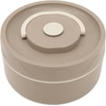 thumbnail image 1 of shiyou-420ml Food Warm Lunch Container, Stainless Steel Thermal Lunch Container Portable Thermal Cooking Pot Double Layer Box Round Shape Food Container for Office (Microwave Oven, 1 of 4