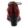 thumbnail image 4 of FSJ Women Vintage Closed Toe Dress Oxfords Comfortable Chunky Heel Wingtip Brogues Perforated Lace-Up Pumps Office Shoes Size 8.5 Red, 4 of 4