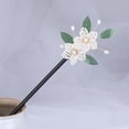 thumbnail image 2 of Wooden Hair Stick for Buns,Pearl Weave Flower Hair Chopsticks Clips Elegant Vintage Hairpin for Women Long Hair, 2 of 2