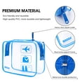 TSA Approved Clear Travel Toiletry Bag with Zippers,Makeup Bags for Men