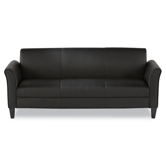 Alera ALERL21LS10B Reception Lounge Sofa Series 77 in. x 31.5 in. x 32 in. 3-Cushion Sofa - Black