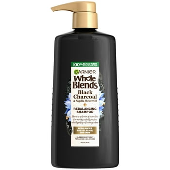 Garnier Whole Blends Rebalancing Shampoo with Black Charcoal, 26.6 fl oz