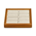 thumbnail image 5 of Beige&Dark Gray Solid Wood Jewelry Display Tray Ring Necklace Earring Bracelet Organizer, 5 of 6